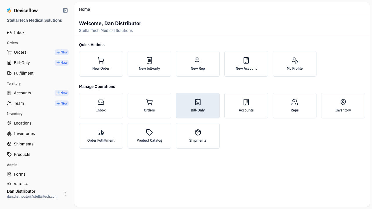 Step 2: Valid login - Distributor user