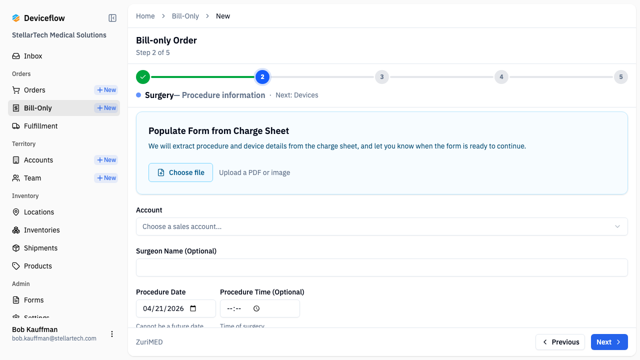 Step 2: Certified rep control