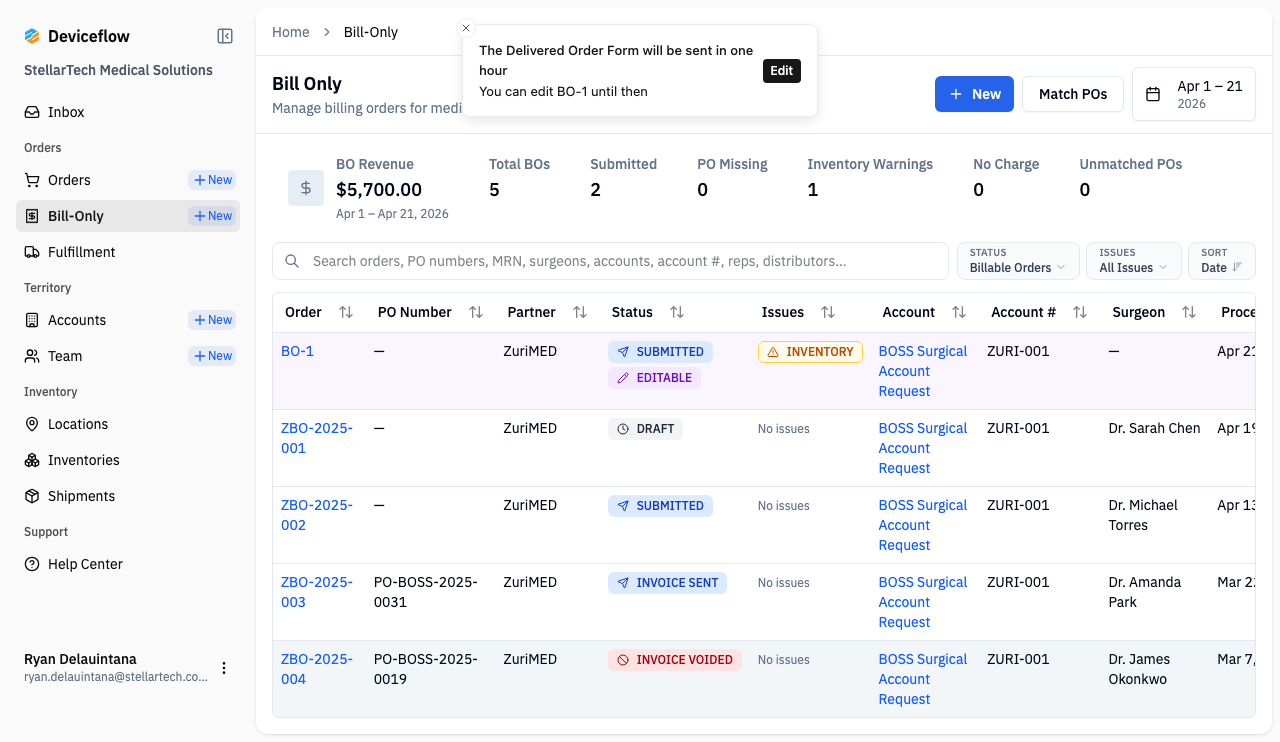 Step 4: Certified order creation