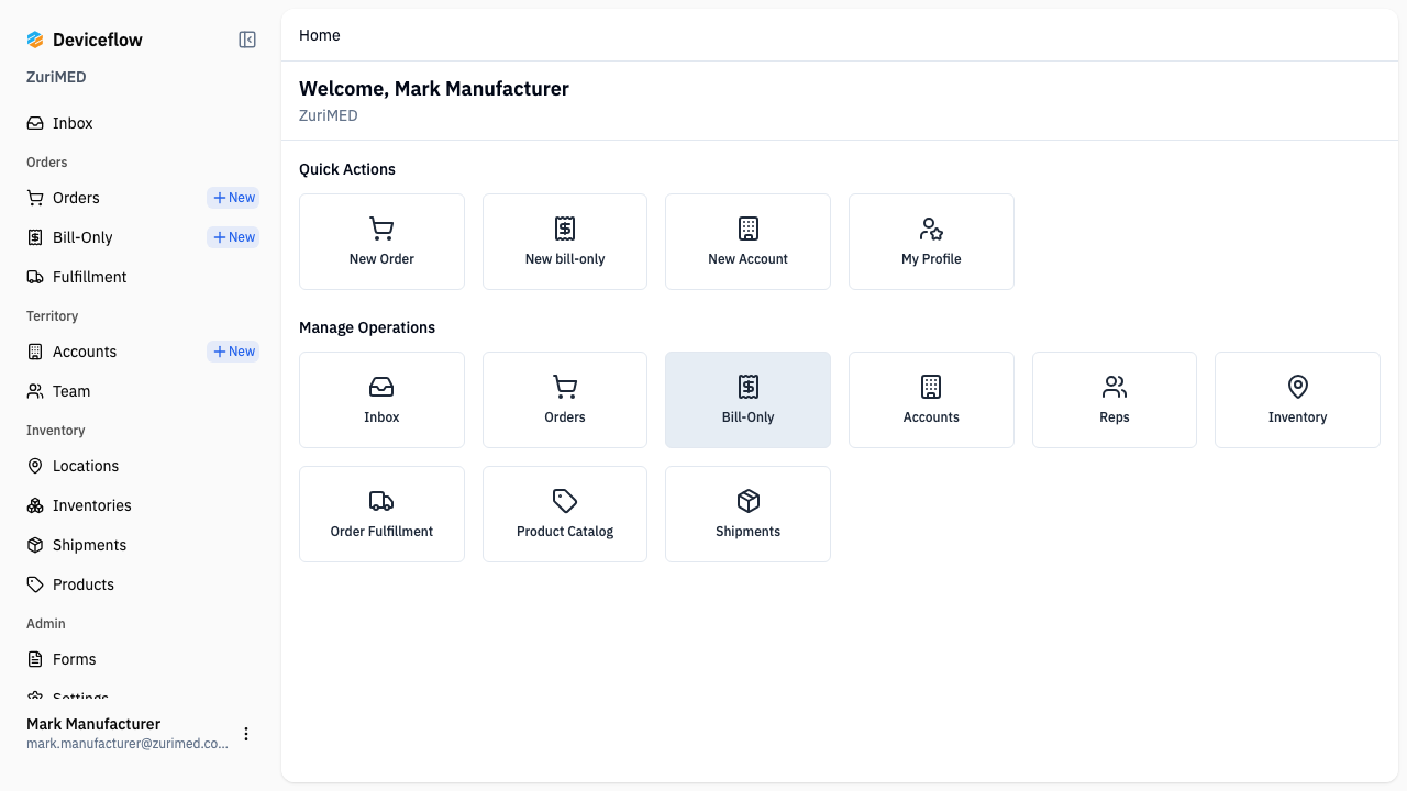 step 03 manufacturer logged in