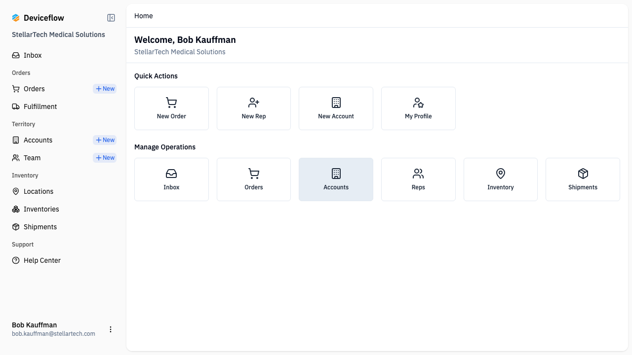 step 01 sales rep navigation