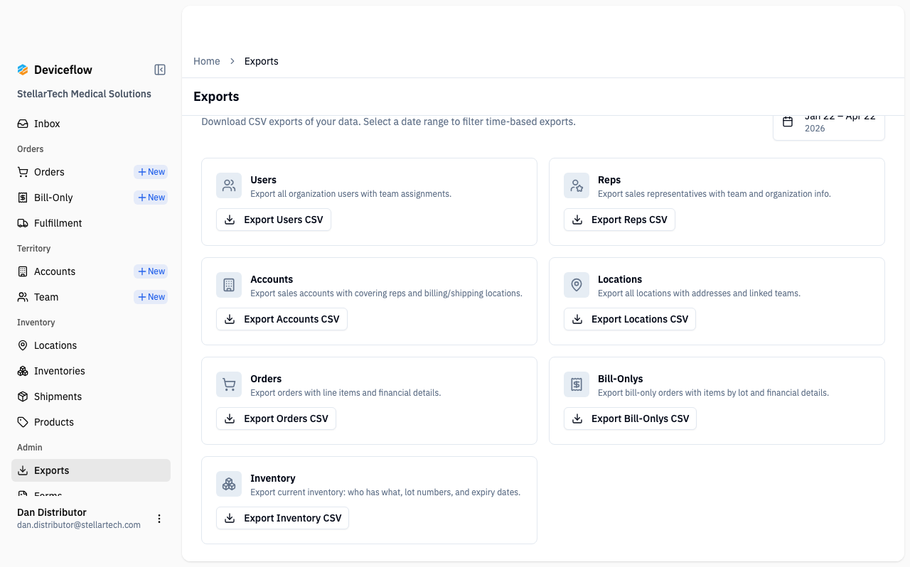 step 01 exports page all cards