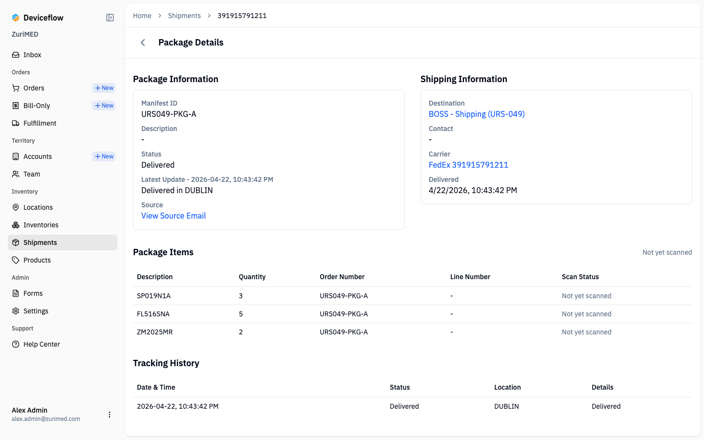 step 08 shipping package delivered