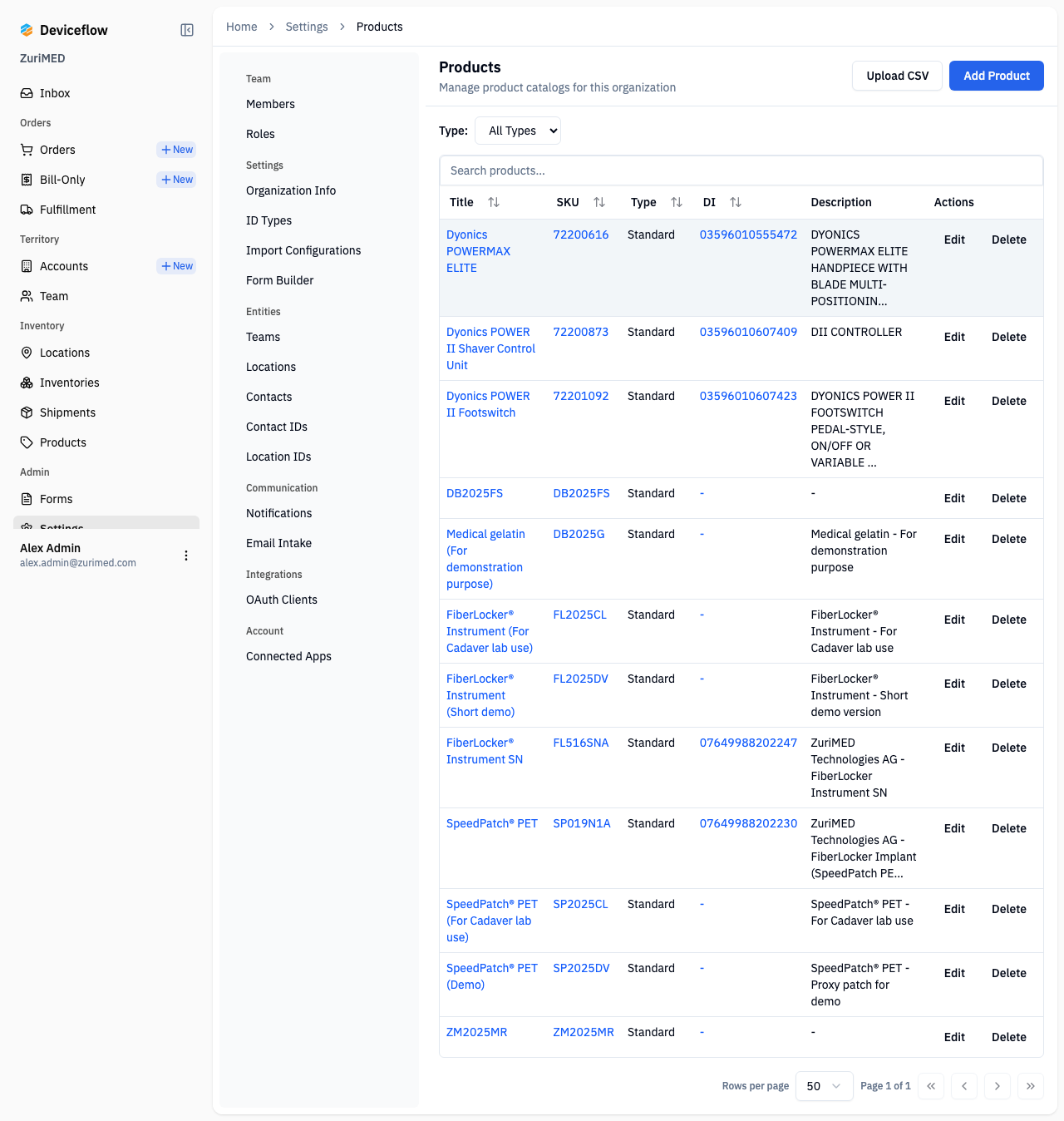 step 01 products list