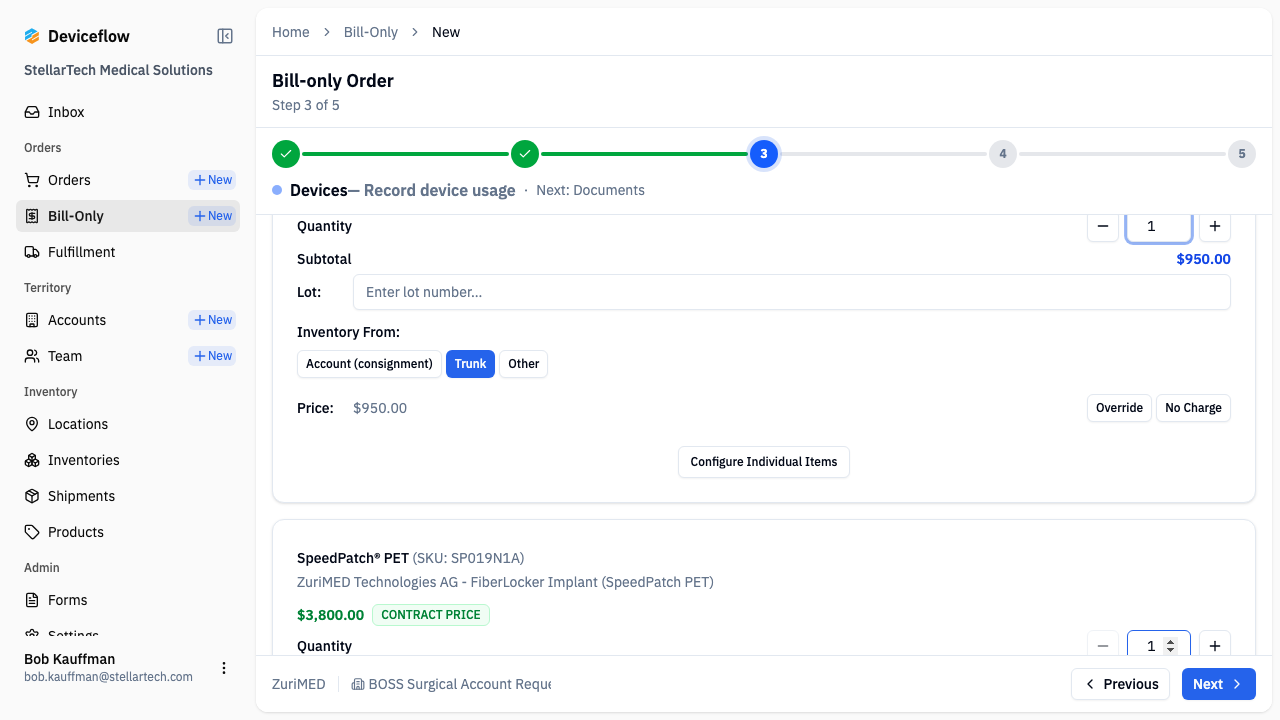 step 09 serial order ui
