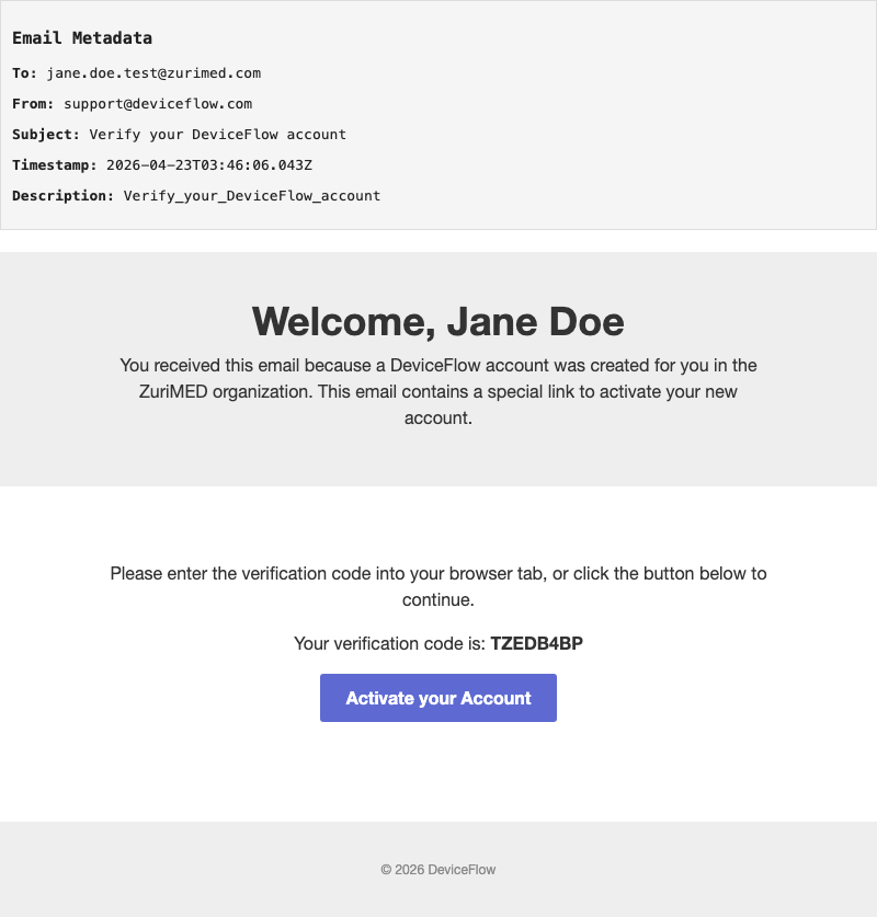 Verify your DeviceFlow account