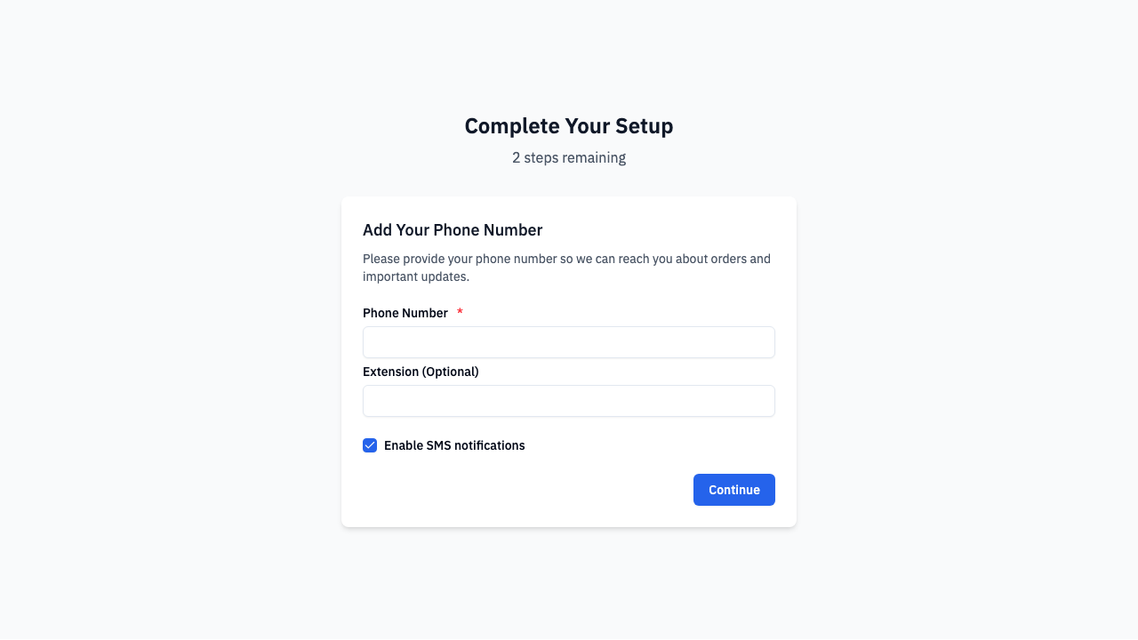 step 12 landing page