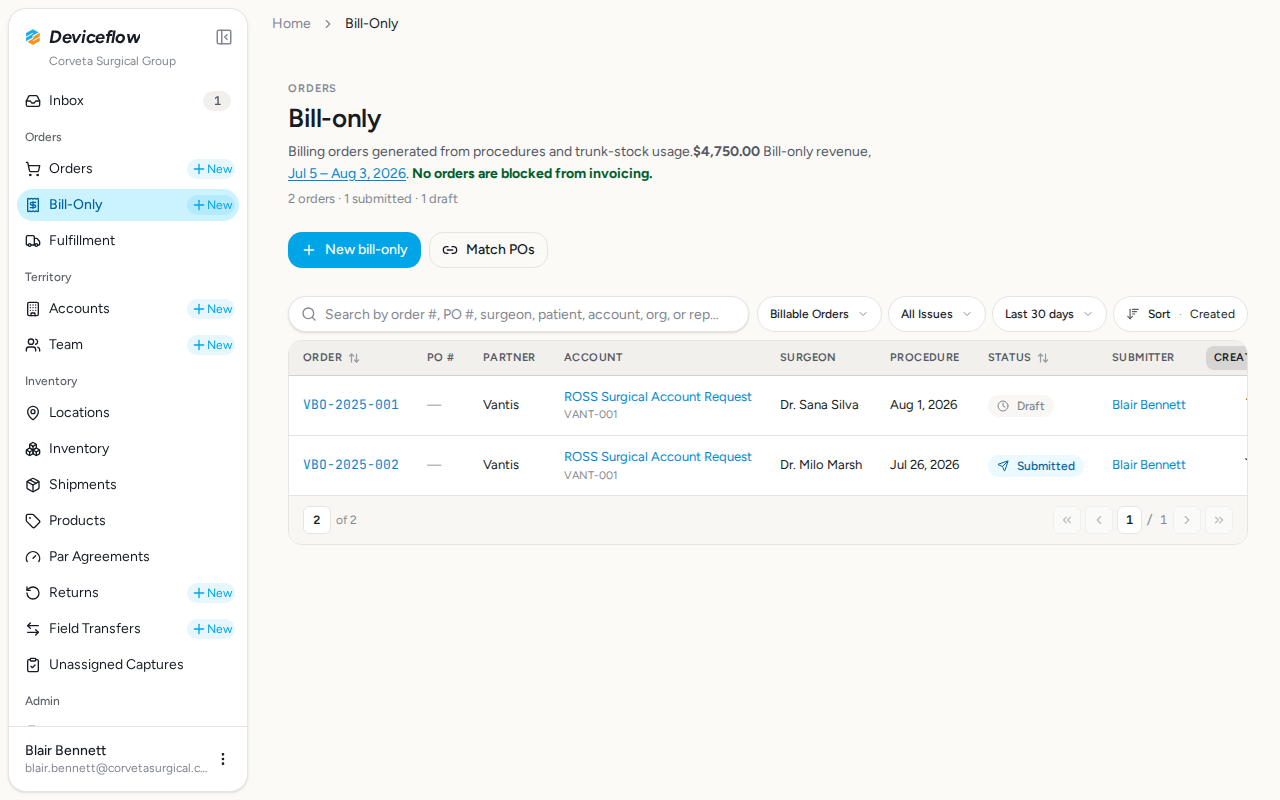 step 03 billing list after exit