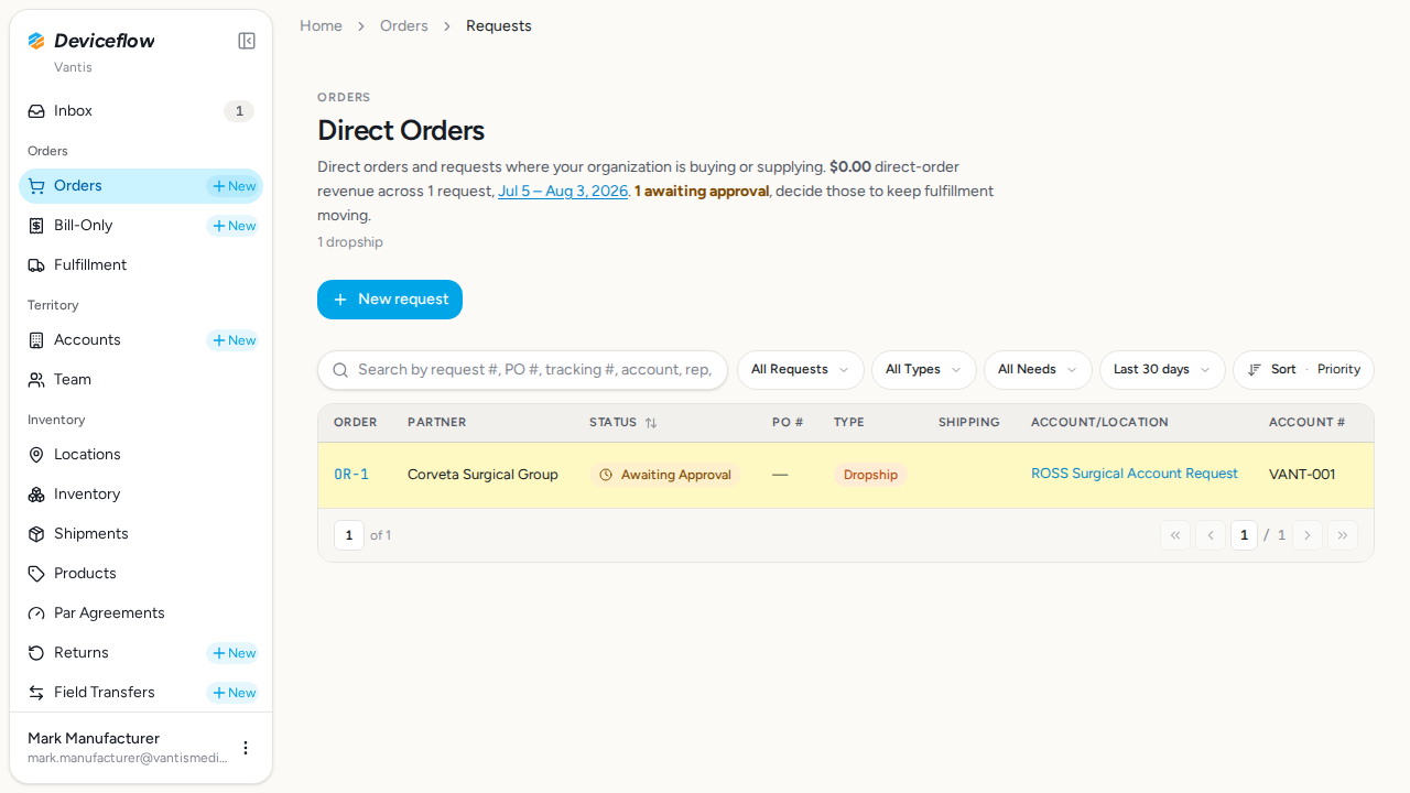step 02 order requests list