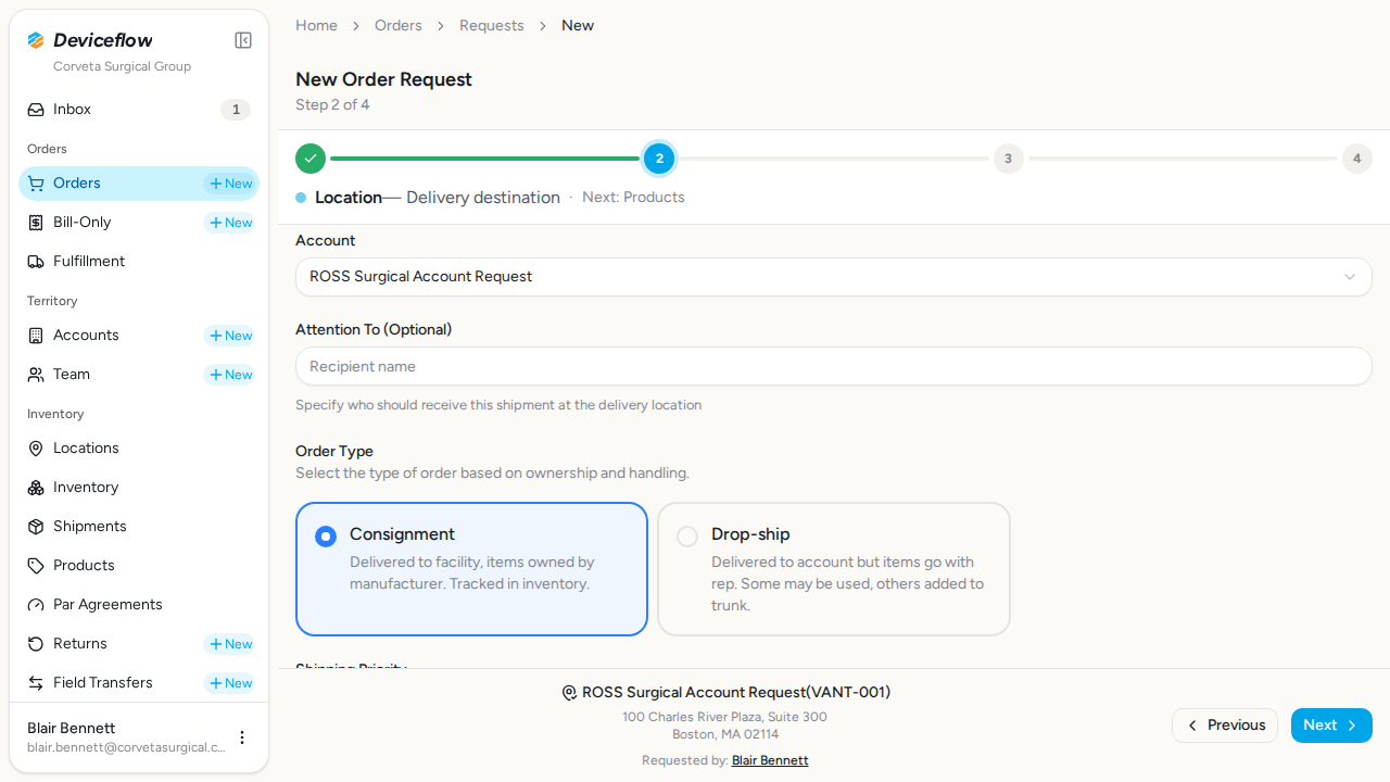 step 03 consignment form