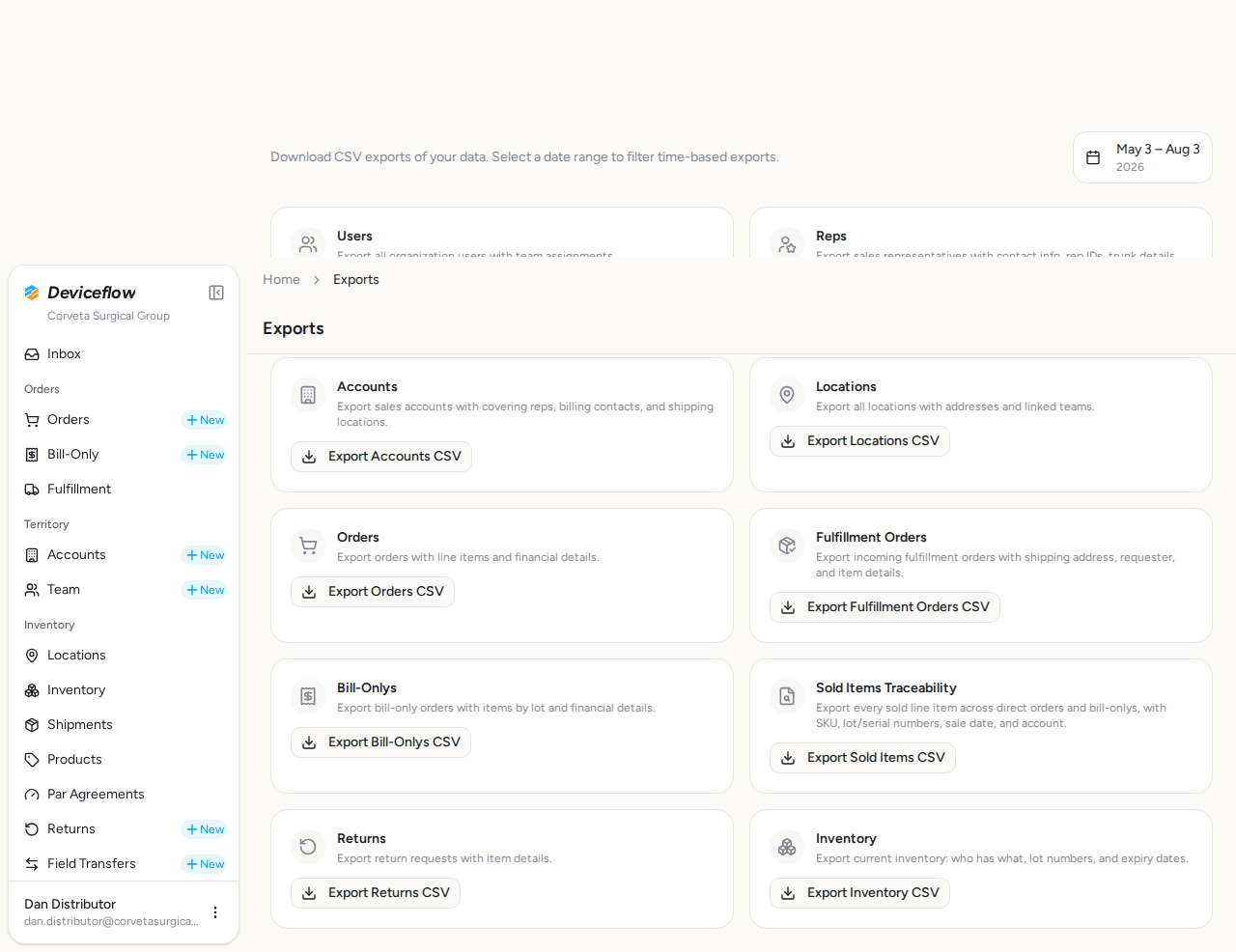 step 01 exports page all cards