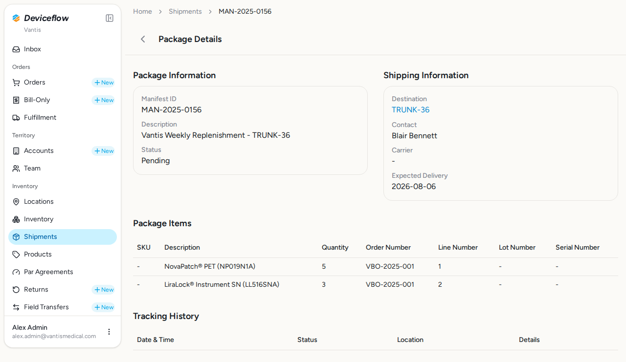 step 06a package shows order number