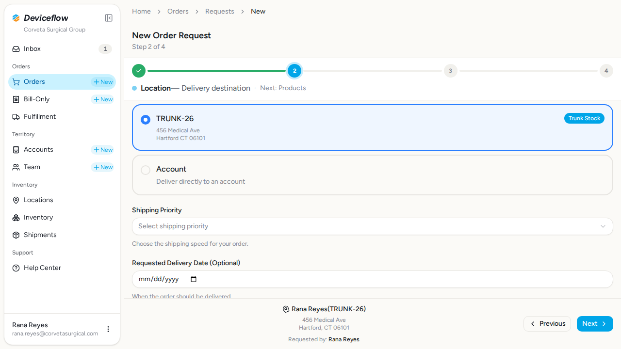 step 06 order request form accessible