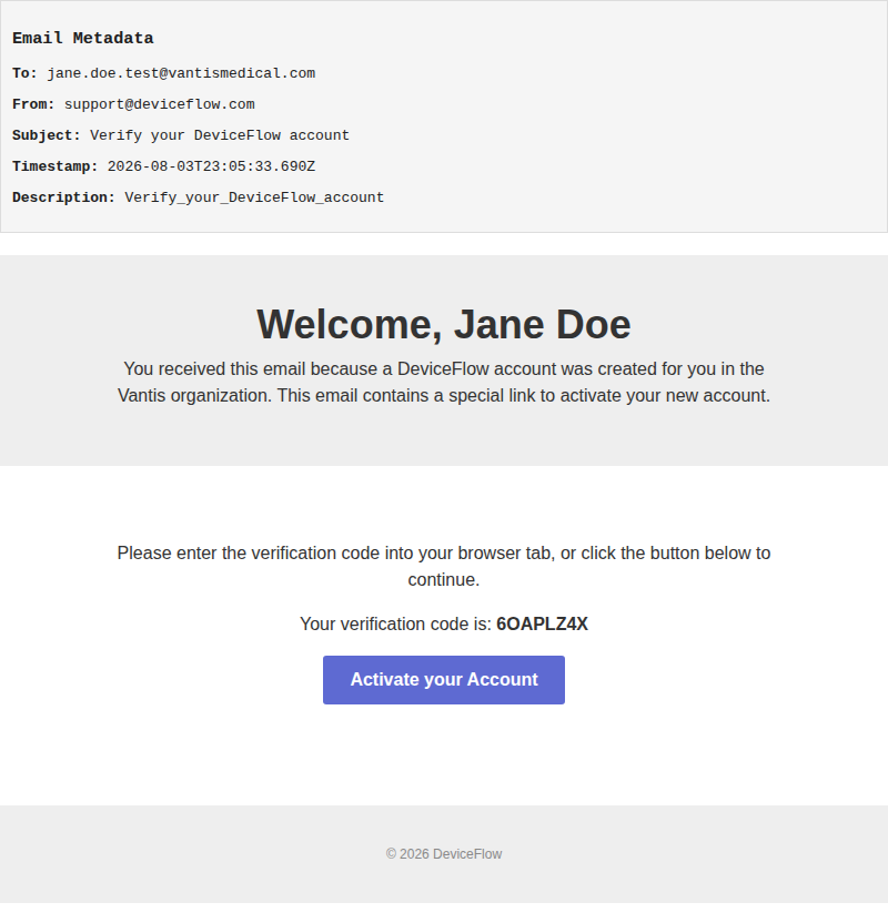 Verify your DeviceFlow account