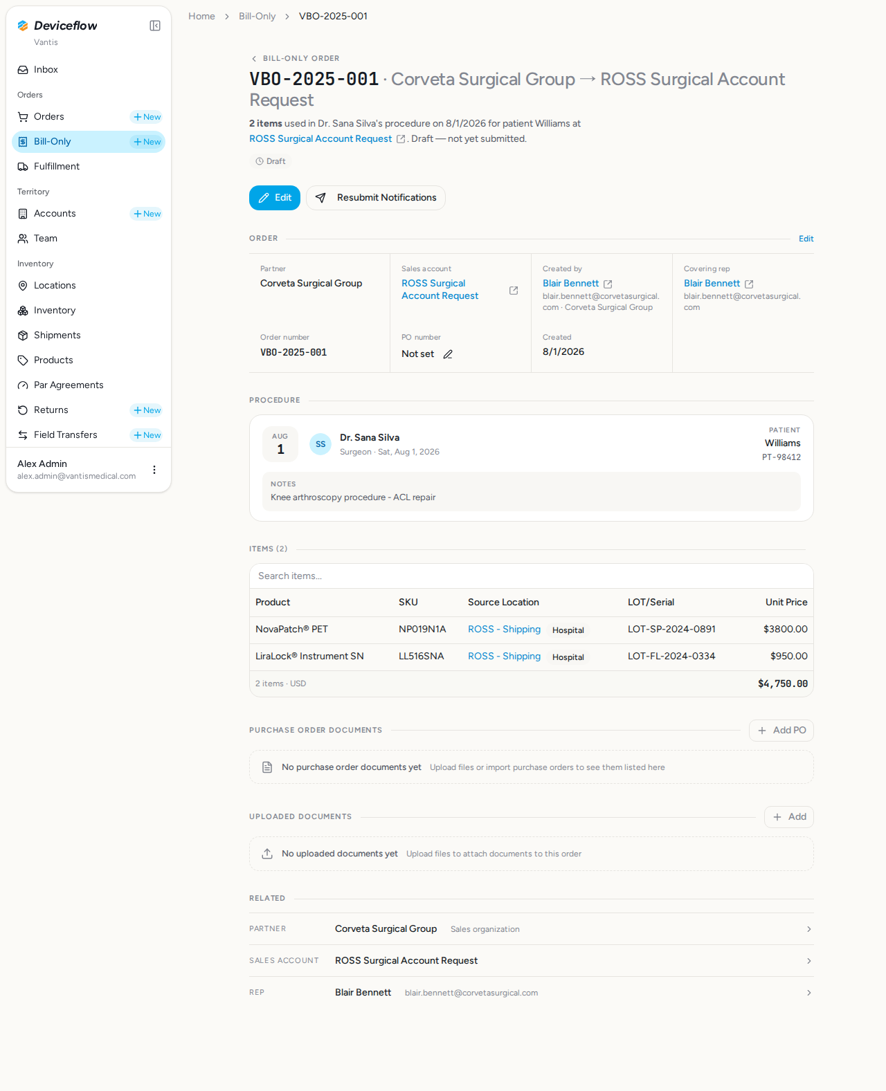 step 01 partner field on detail page