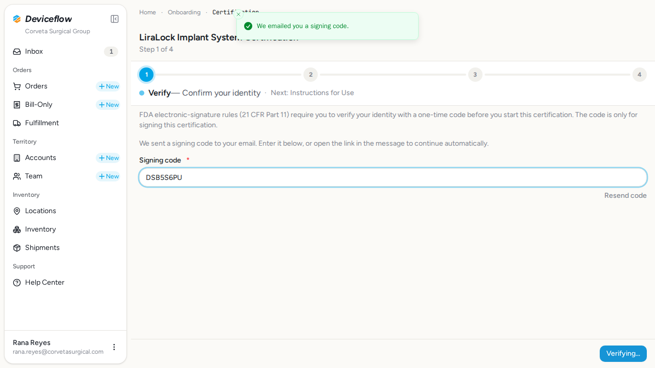 step 03 identity verified