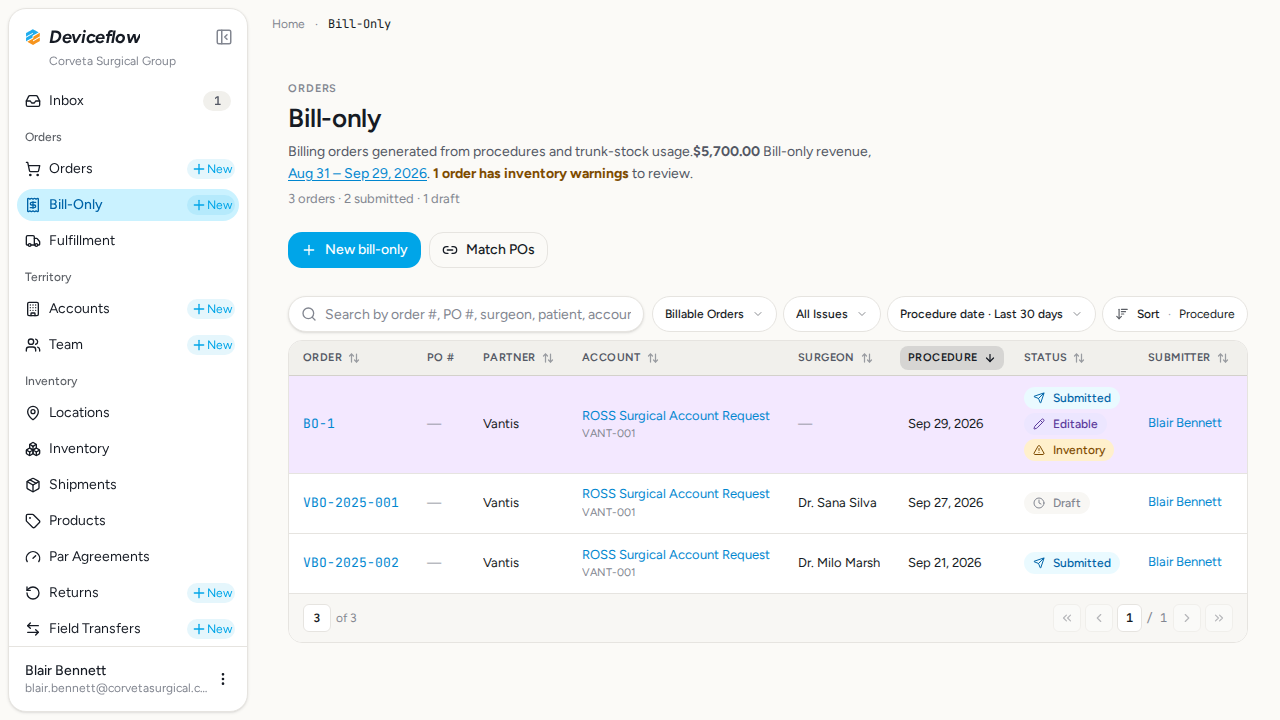 step 05 billing list