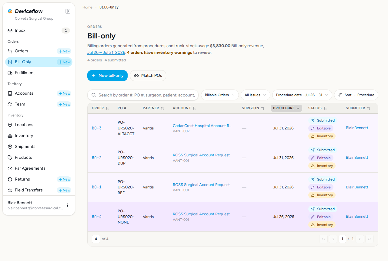 step 07 billing list