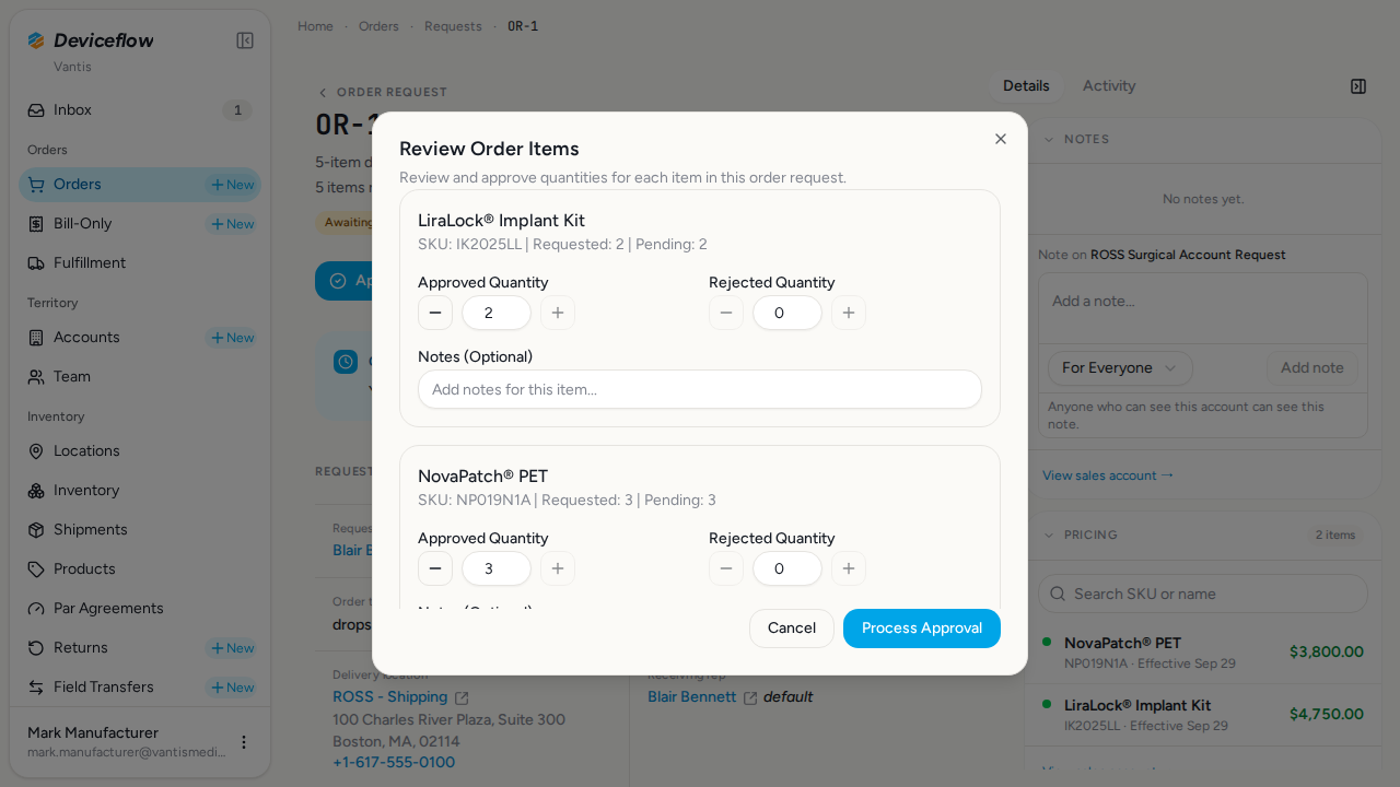 step 02 approval dialog