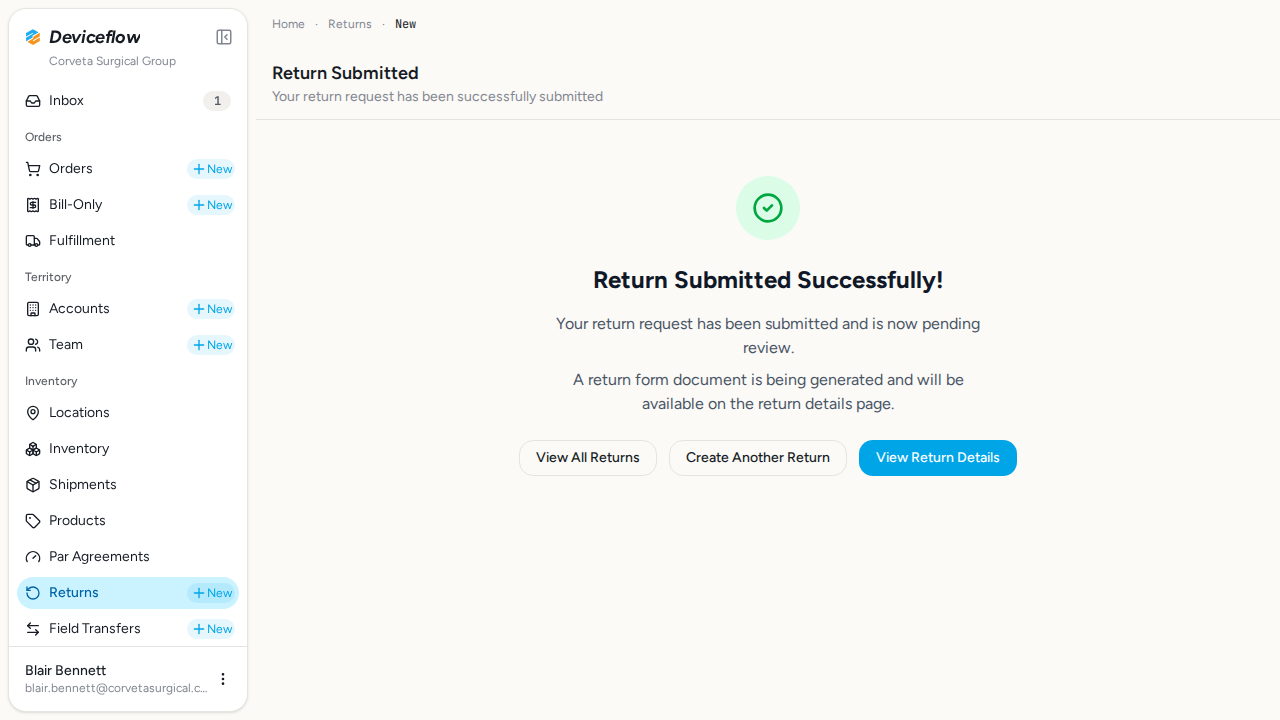 step 02 submitted with document notice