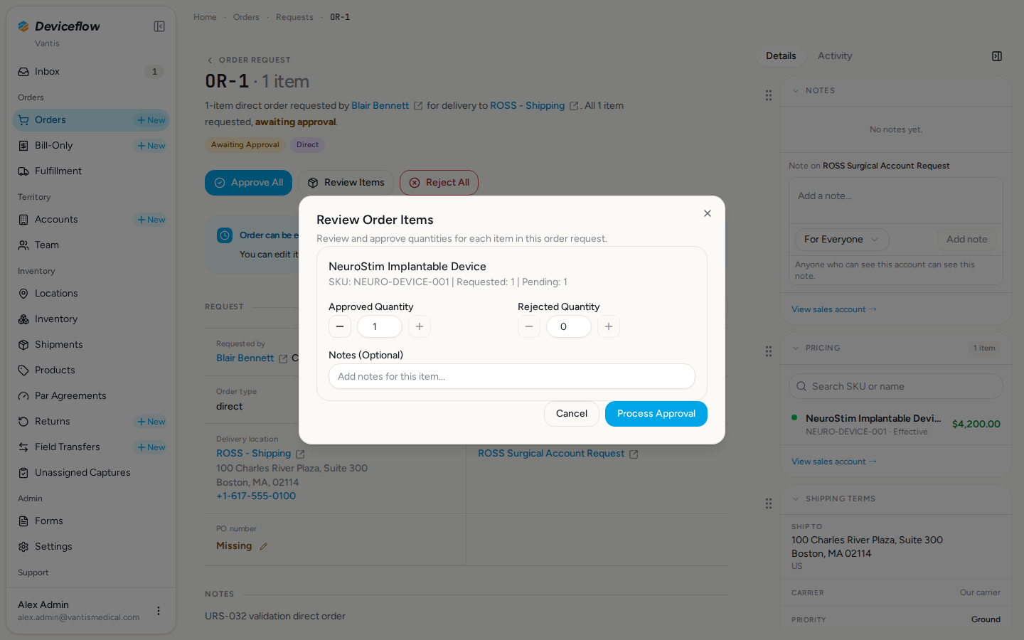 step 05 approval dialog