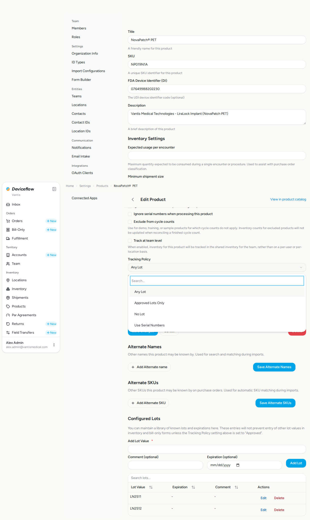 step 03 tracking policy options visible