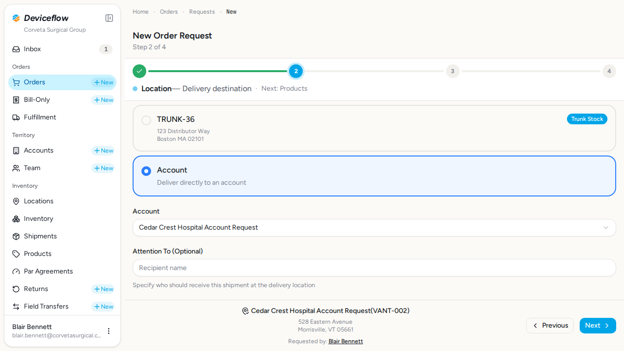 step 04 cedar order types