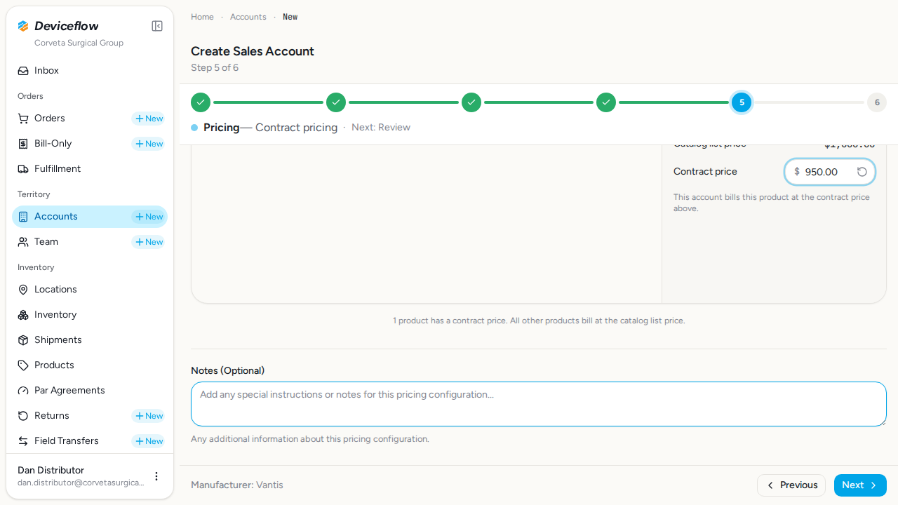 step 06 pricing contract price staged