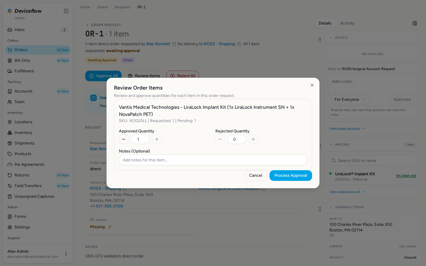 step 05 approval dialog