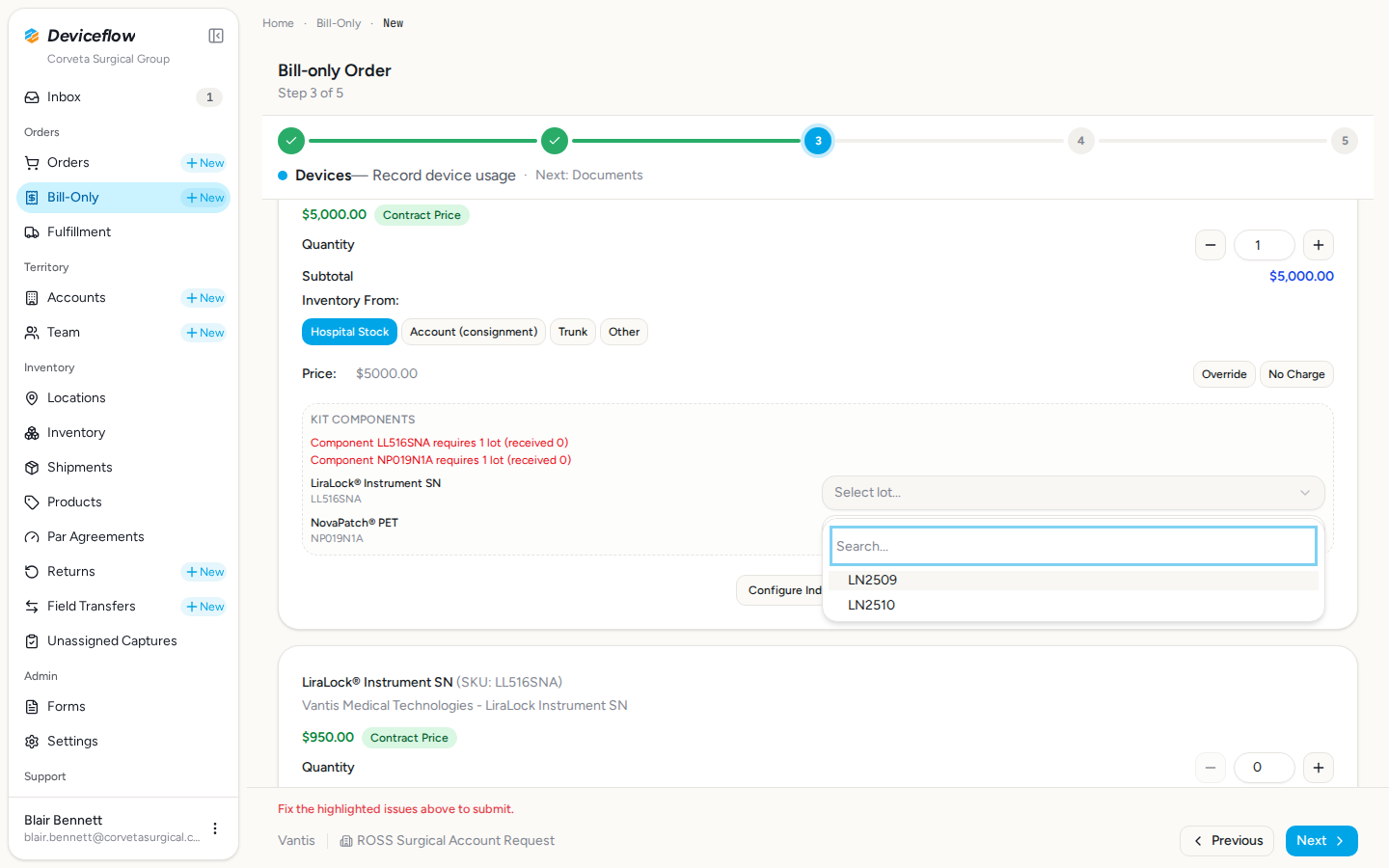 step 09 ll516sna lot options