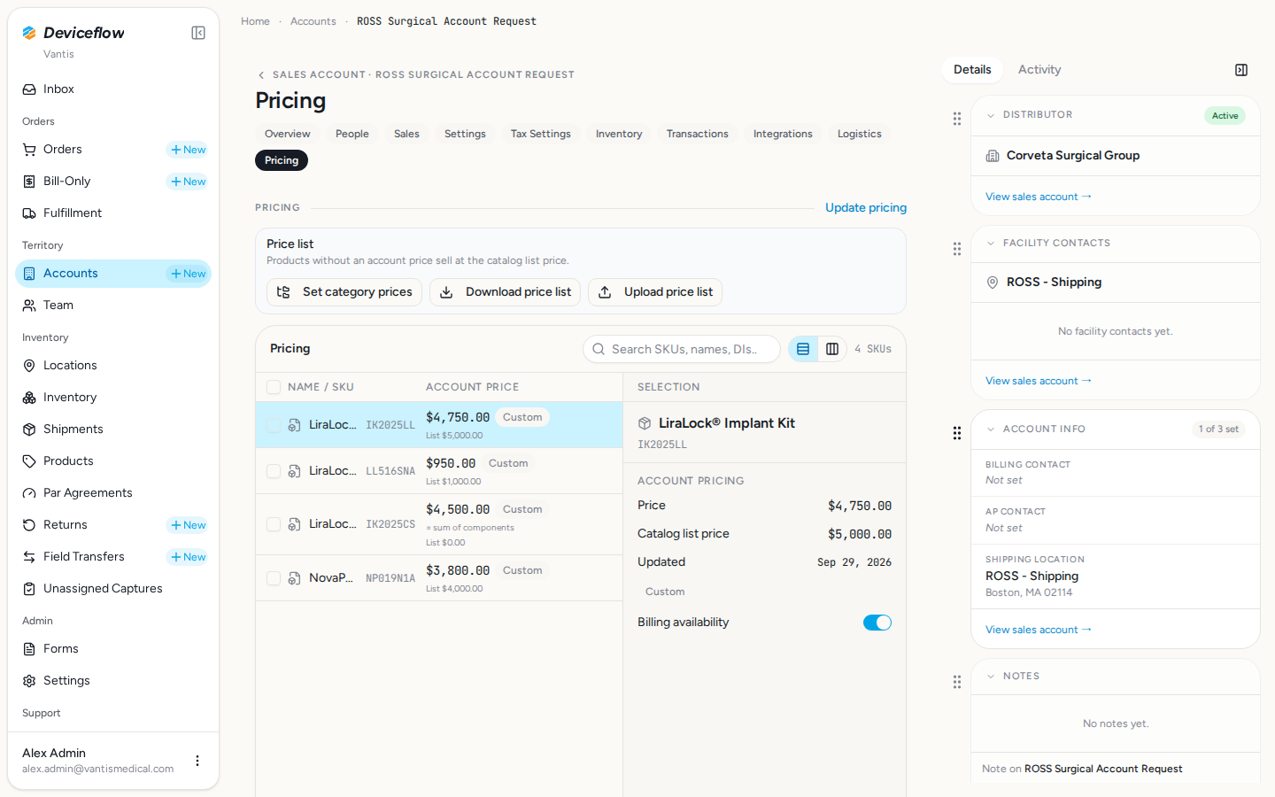 step 01 fixed kit account pricing