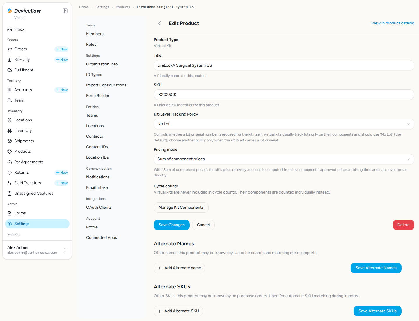 step 05 product settings component sum