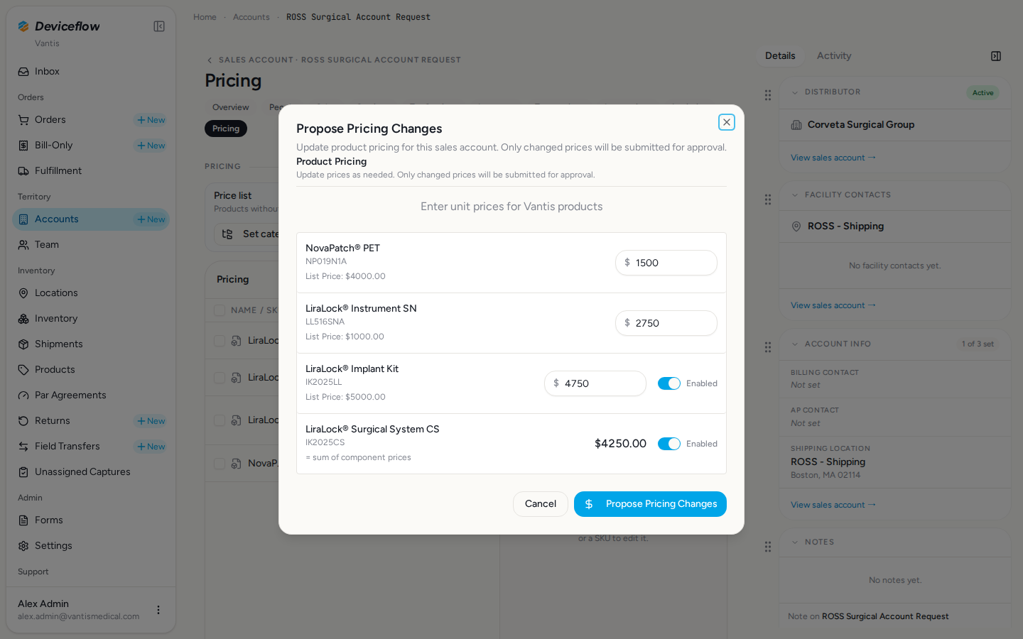 step 05 proposal form no price input