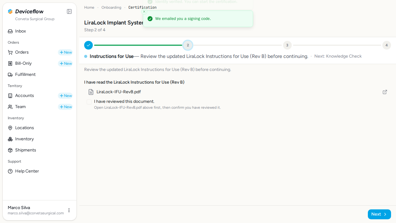 step 03 document page