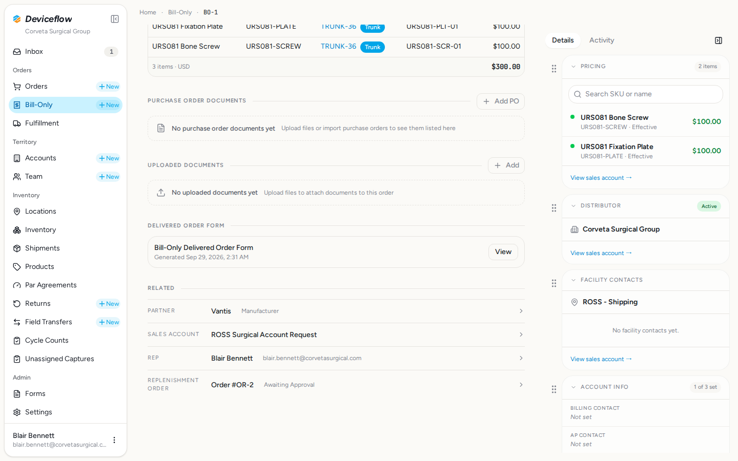 step 05 related replenishment order